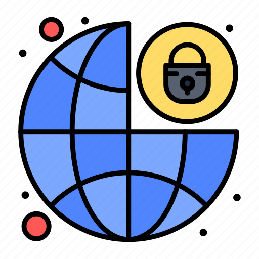 Global, lock, padlock, protection, security icon - Download on Iconfinder
