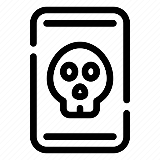 Crime, hack, mobile, phone, skull, smartphone icon - Download on Iconfinder