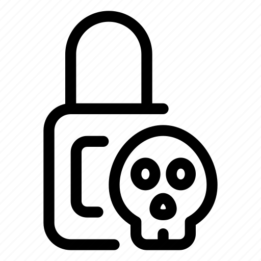 Crime, hack, padlock, secure, security, skull icon - Download on Iconfinder