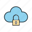 crime, cyber, cloud icon, protect, server, server protect 
