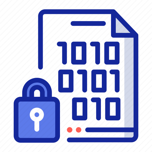 Data, encryption, binary, code, encrypt, protect, padlock icon - Download on Iconfinder