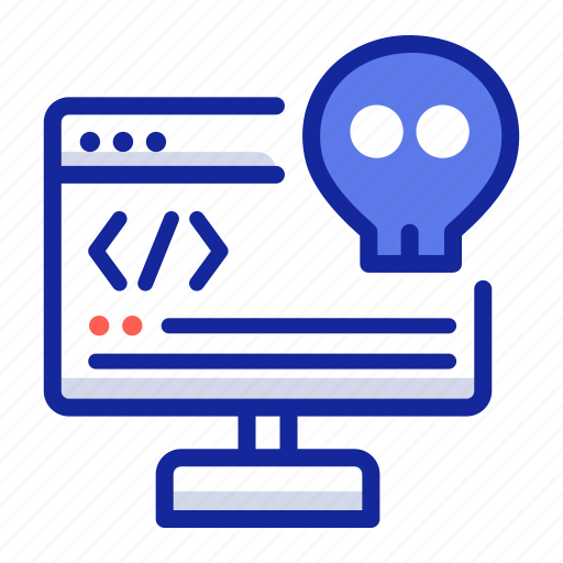 Hacking, malware, virus, skull, code, programming icon - Download on Iconfinder