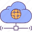 cloud computing, cloud data, network, globe, cloud globe 