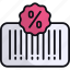 barcode, discount, sale, shopping, commerce 