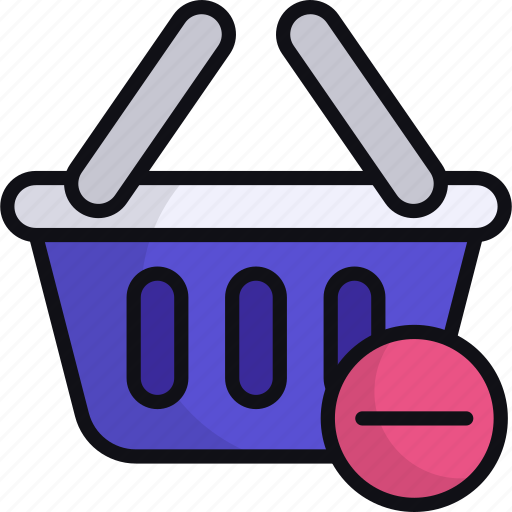 Remove from basket, shopping basket, ecommerce, online store, delete icon - Download on Iconfinder