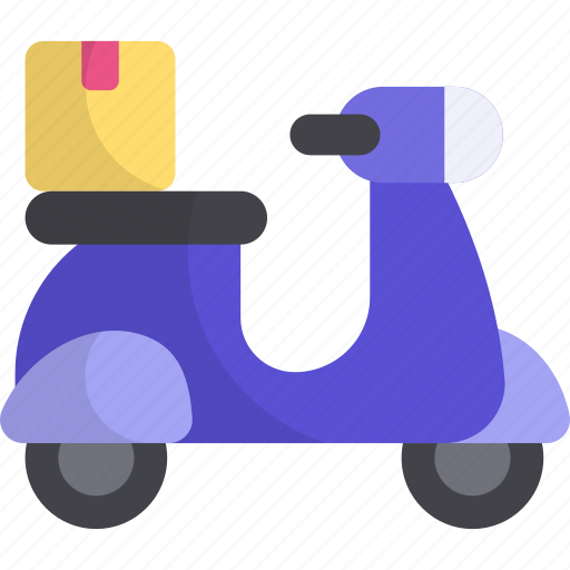 Delivery bike, motorcycle, delivery service, logistic, shipping, courier icon - Download on Iconfinder