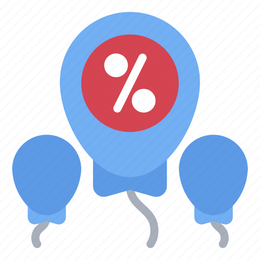 1, balloon, percent, discount, shopping, cyber, monday icon - Download on Iconfinder