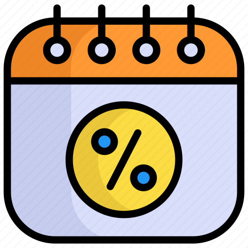 Sale date, offer date, discount date, sale, discount, calendar, schedule icon - Download on Iconfinder