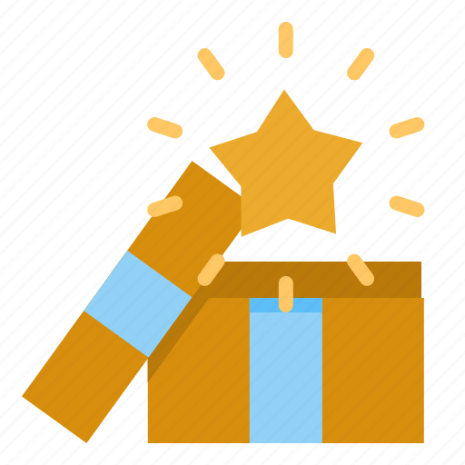 Present, gift, box, package, star icon - Download on Iconfinder