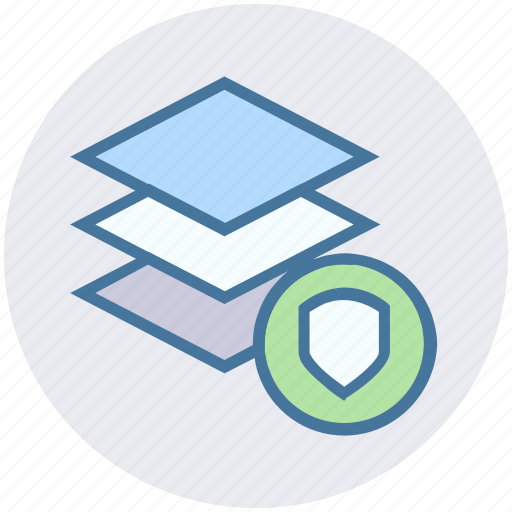 Layers, papers, security, shield, stack, stack of papers icon - Download on Iconfinder
