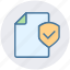 accept, documents safe, list, paper, security, shield 