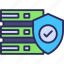 server, security, shield, protection, database 