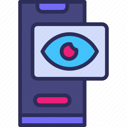 Spy, view, smartphone, optical, eye icon - Download on Iconfinder