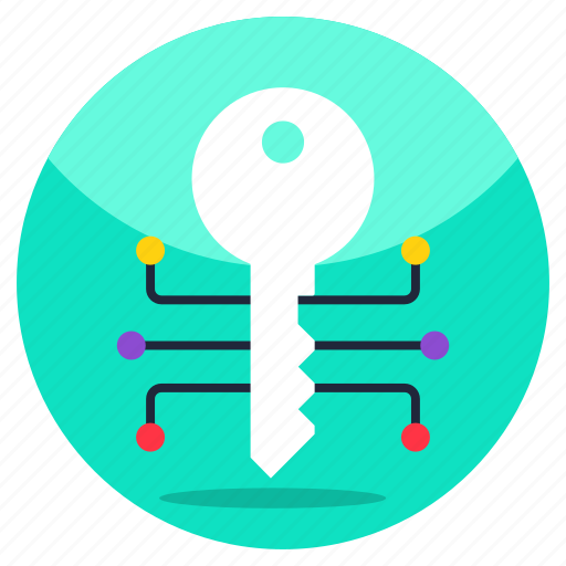 Encrypted key, network key, access, security, protection icon - Download on Iconfinder