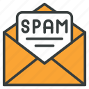 spam, mail, warning, inbox, virus, letter, envelope