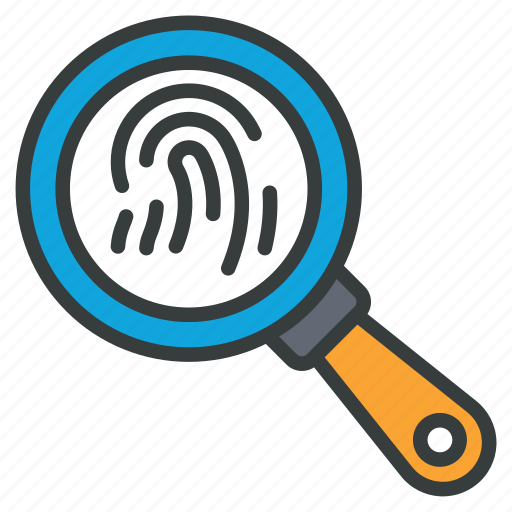 Search, fingerprint, identification, magnifying, find, biometric icon - Download on Iconfinder