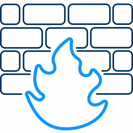 Firewall, active, fire, flame, hardware, network, protection icon - Download on Iconfinder