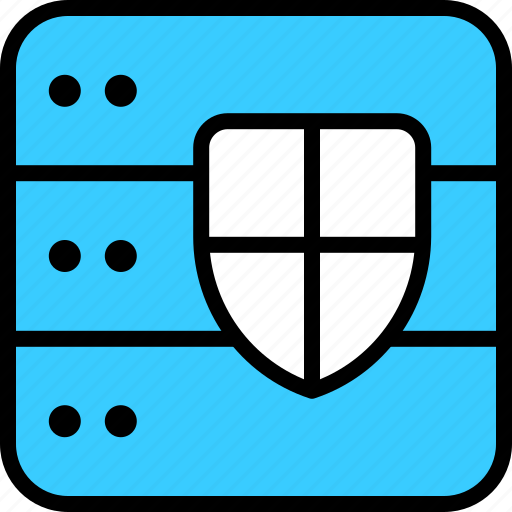 Data, database, protection, secure, security, server, shield icon - Download on Iconfinder