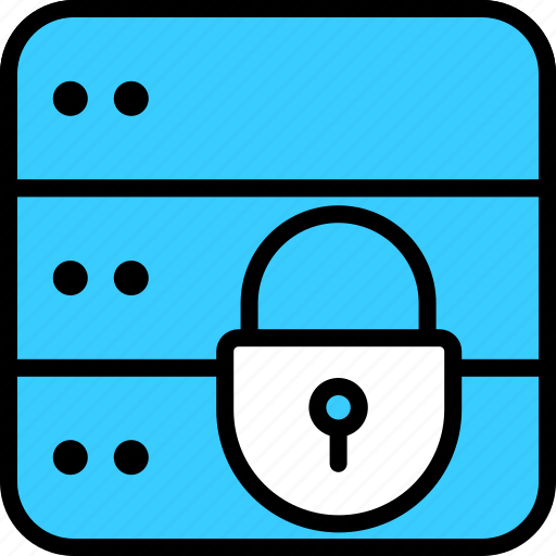 Database, lock, password, protection, security, server, storage icon - Download on Iconfinder