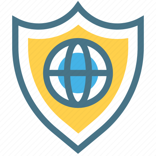 Cyber, globe, protection, safety, secure, shield, world icon - Download on Iconfinder