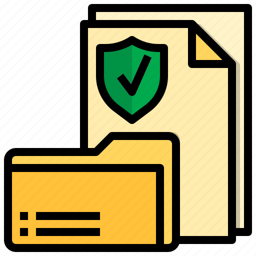 Document, protection, shield, files, folders, antivirus, security icon - Download on Iconfinder