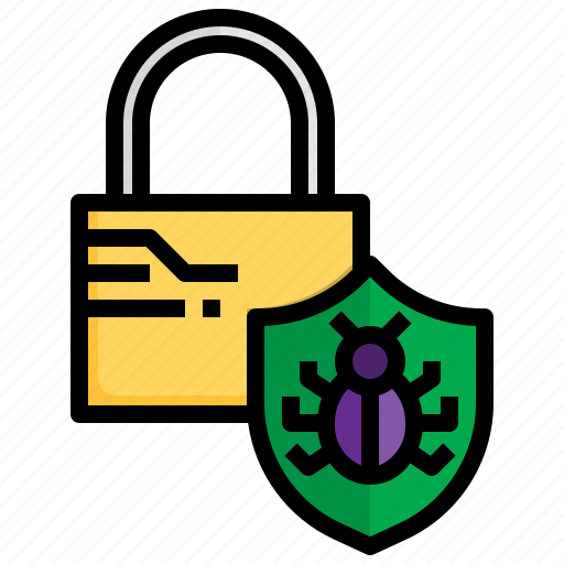 Protection, shield, security, defense, secure, lock, bug icon - Download on Iconfinder