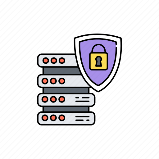 Protection, secure, safe, shield, lock, server icon - Download on Iconfinder