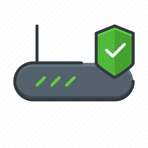 Secured connection, router, secure network, wireless icon - Download on Iconfinder