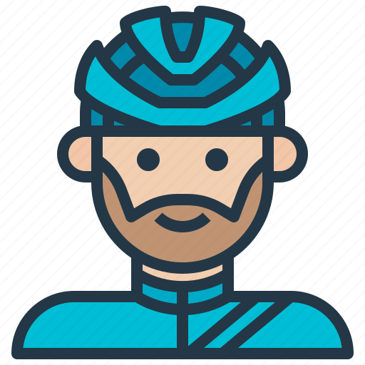 Avatar, biker, cyclist, helmet, male icon - Download on Iconfinder
