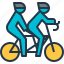 bicycling, couple, cycling, cyclist, tandem 