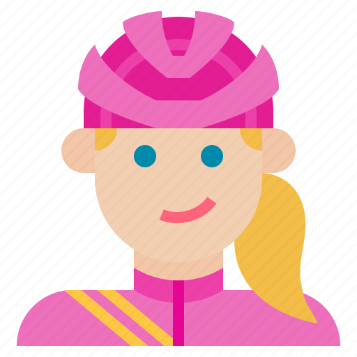 Avatar, biker, cyclist, female, helmet icon - Download on Iconfinder