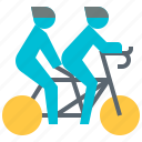 bicycling, couple, cycling, cyclist, tandem 