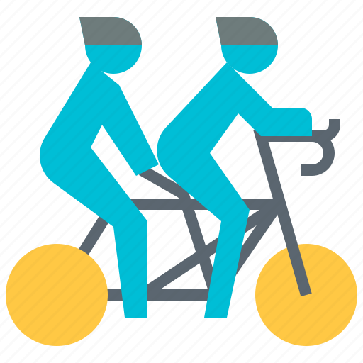 Bicycling, couple, cycling, cyclist, tandem icon - Download on Iconfinder