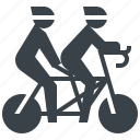 bicycling, couple, cycling, cyclist, tandem