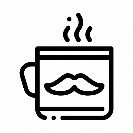 Beard, cup, dad, father, mustache, office, parent icon - Download on Iconfinder
