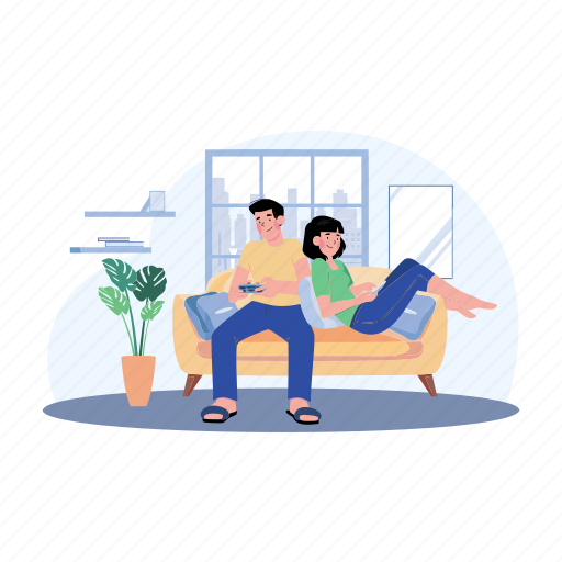 Lifestyle, indoor, outdoor, family, summer, enjoying, friends illustration - Download on Iconfinder