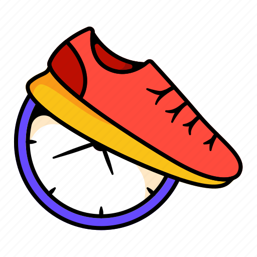 Running, time, clock, shoes, gym icon - Download on Iconfinder