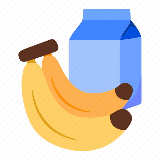Milk, banana, health, energy, food, drink icon - Download on Iconfinder