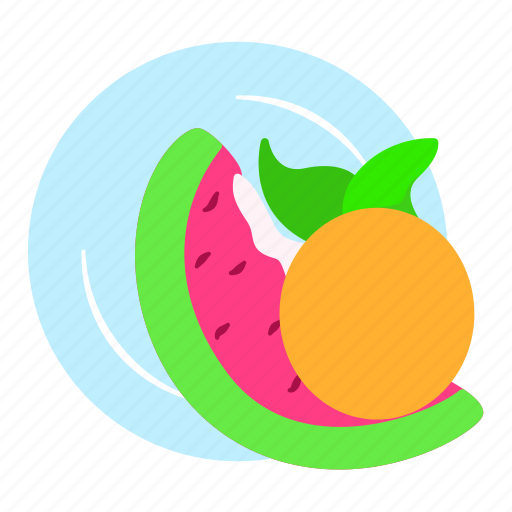 Watermelon, orange, juice, plate, food, fruit icon - Download on Iconfinder