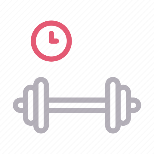 Dumbbell, exercise, fitness, gym, time icon - Download on Iconfinder
