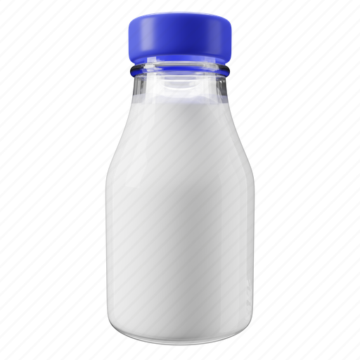 Milk, bottle, dairy product, container, product, drink, dairy 3D illustration - Download on Iconfinder