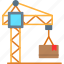 crane, construction, work, machine, danger 