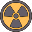 radiation, radioactive, atom, warning, caution
