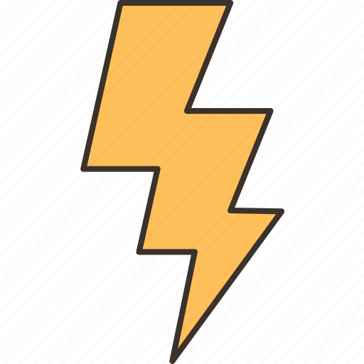 Thunder, lightning, electric, voltage, shock icon - Download on Iconfinder