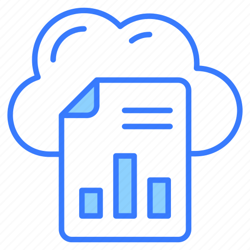 Cloud, report, data, chart, hosting, document, reporting icon - Download on Iconfinder