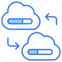 cloud, network, uploading, downloading, data, storage, technology