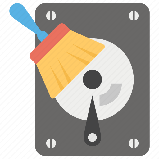 Data cleaning, data deleting, disc cleaning, hard disk cleaning, storage cleaning icon - Download on Iconfinder