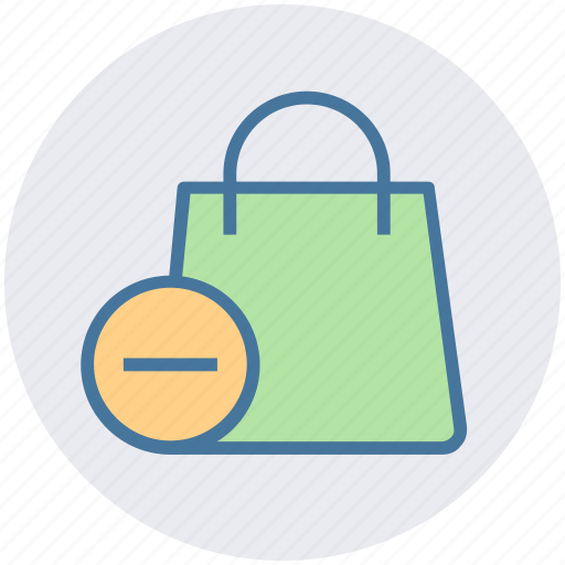 Bag, gift bag, hand bag, minus, money bag, shopping bag icon - Download on Iconfinder