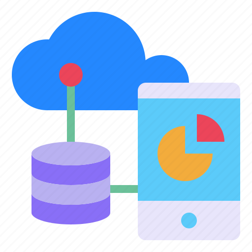 Cloud, graph, mobile, storage icon - Download on Iconfinder