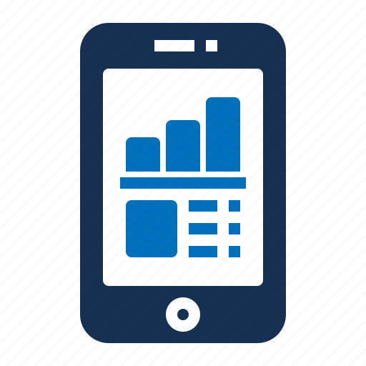 Mobile, chart, data, analysis, online, analytics, progress icon - Download on Iconfinder